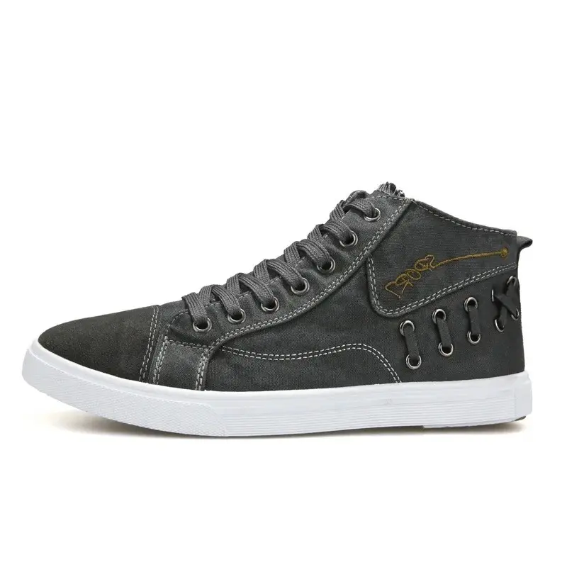 Denim Canvas Shoes Men Sneakers Casual High Top Shoes for Men  New Comfortable Trend Male Vulcanized Shoes Tenis Masculino