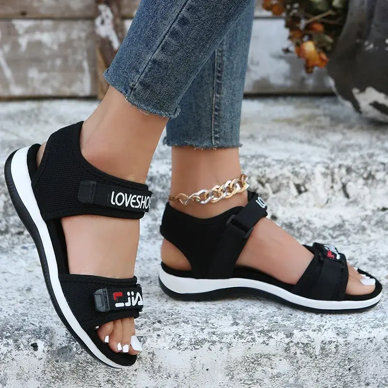 Flats Women Sport Sandals Summer Casual Shoes Fashion Slippers Mesh Walking Running Beach Shoes Trend Femme Zapatos