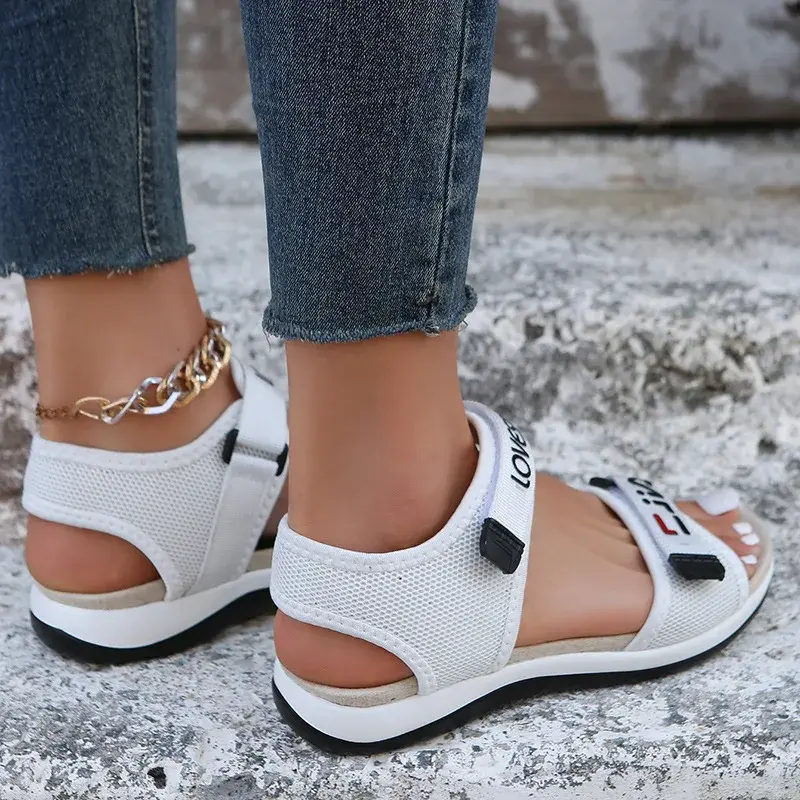 Flats Women Sport Sandals Summer Casual Shoes Fashion Slippers Mesh Walking Running Beach Shoes Trend Femme Zapatos
