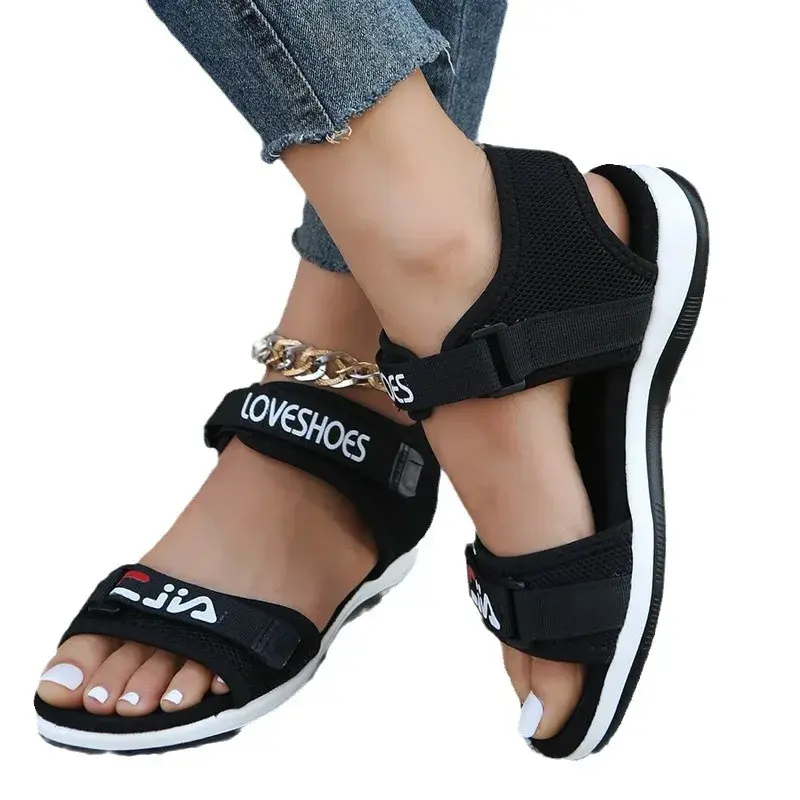 Flats Women Sport Sandals Summer Casual Shoes Fashion Slippers Mesh Walking Running Beach Shoes Trend Femme Zapatos