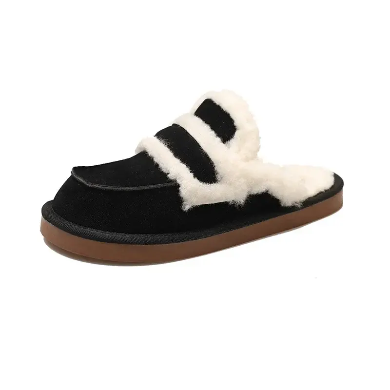 Winter Warm Slippers Women New Plush Thickened Comfortable Indoor Outdoor Cotton Shoes Fashion Casual Shoes Travel Vacation 2024