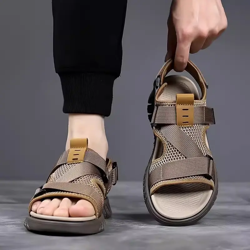 2025Sandals Soft Comfortable Non-Slip Men Shoes High Quality Beach Sandals Mens Gladiator Sandals Summer Casual Flat Shoes