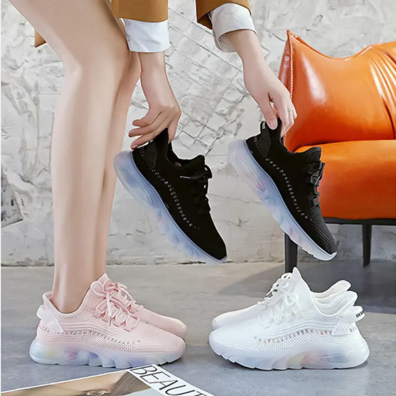 Women's New Fashion Platform Sport Shoes Female Autumn New Breathable Outdoor Running Sneakers Lightweight Casual Tennis Shoes