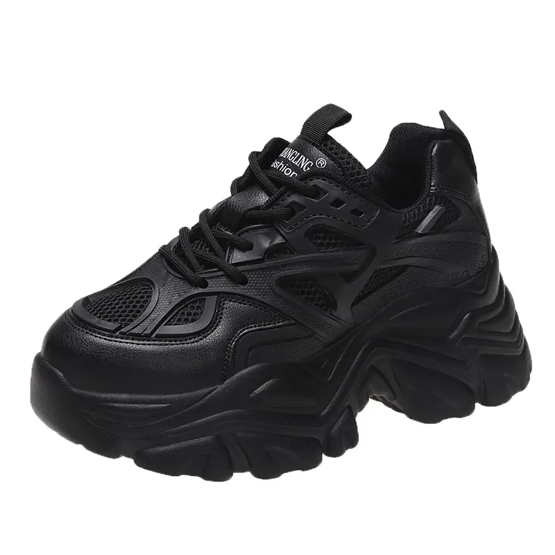 2023 Women's Summer Platform Shoes Comfortable Lace-up Mesh Sneakers Women's All-match Walking Shoes Casual Shoes for Women