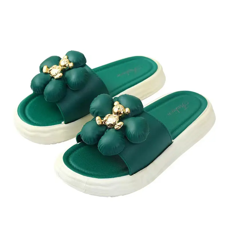 slippers for Women Designer Luxury Elegant Medium slippers Women's Shoes Comfort Summer Elegant Woman Heels Party Fashion Shoes