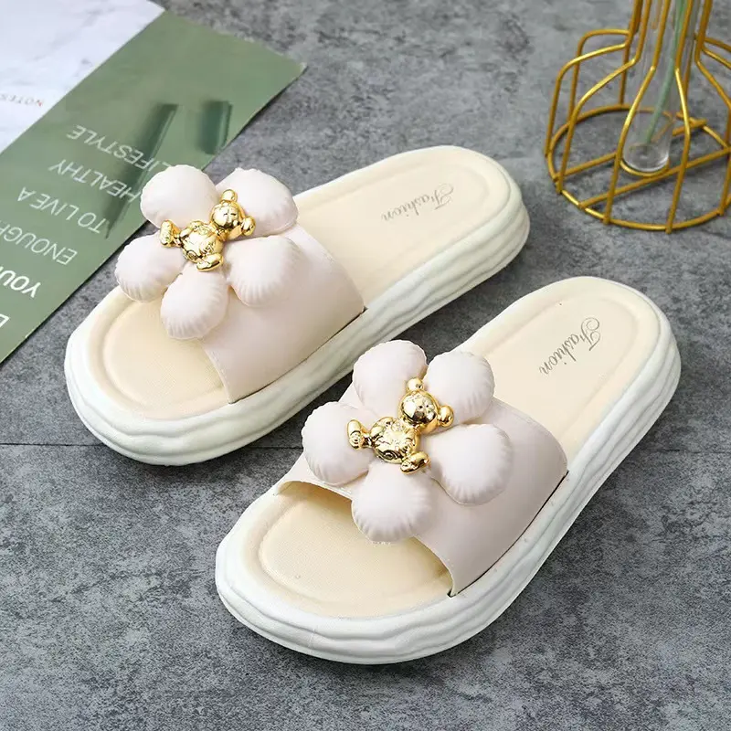 slippers for Women Designer Luxury Elegant Medium slippers Women's Shoes Comfort Summer Elegant Woman Heels Party Fashion Shoes