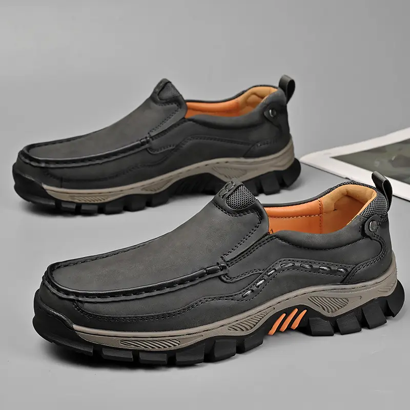Fashion Trendy Male Driving Shoes Versatile Non-slip Hiking Shoes Comfortable Outdoor Men's Loafers Moccasins Treking Footwear