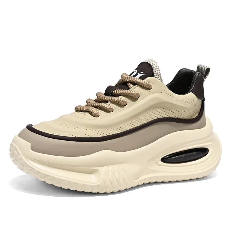 Men's Casual Sports Shoes, Fashionable Thick Soled Skateboarding Shoes, Trendy and Comfortable Men's Shoes Suitable for Outdoor