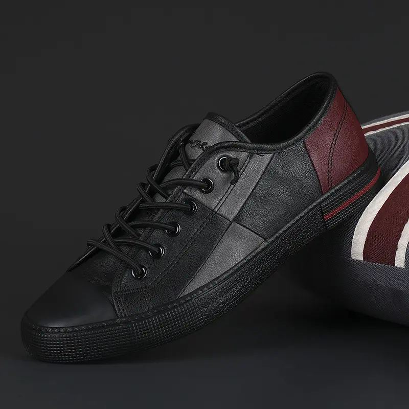 Men Leather Loafers Autumn Breathable Men Casual Shoes Luxury Designer Lace Up Male Driving Shoes Comfortable Sneakers