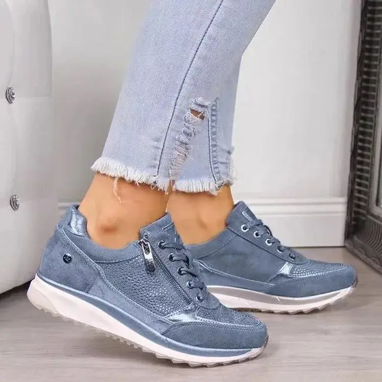 Women's Wedge Sneakers Lightweight Womens Vulcanized Shoes Breathable Shoes Female Shoes Wear-resistant Zapatillas De Mujer2024
