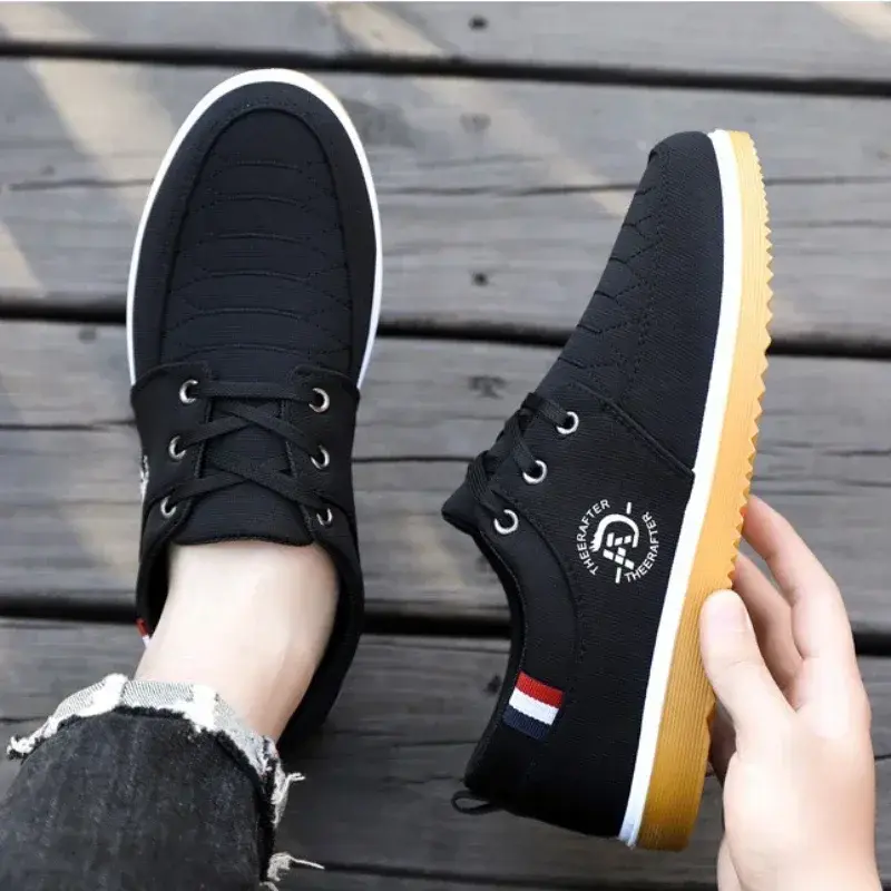 Man Canvas Shoes Fashion Platform Sneakers for Men Casual Walking Breathable Shoes Male Loafers Zapatillas Hombre