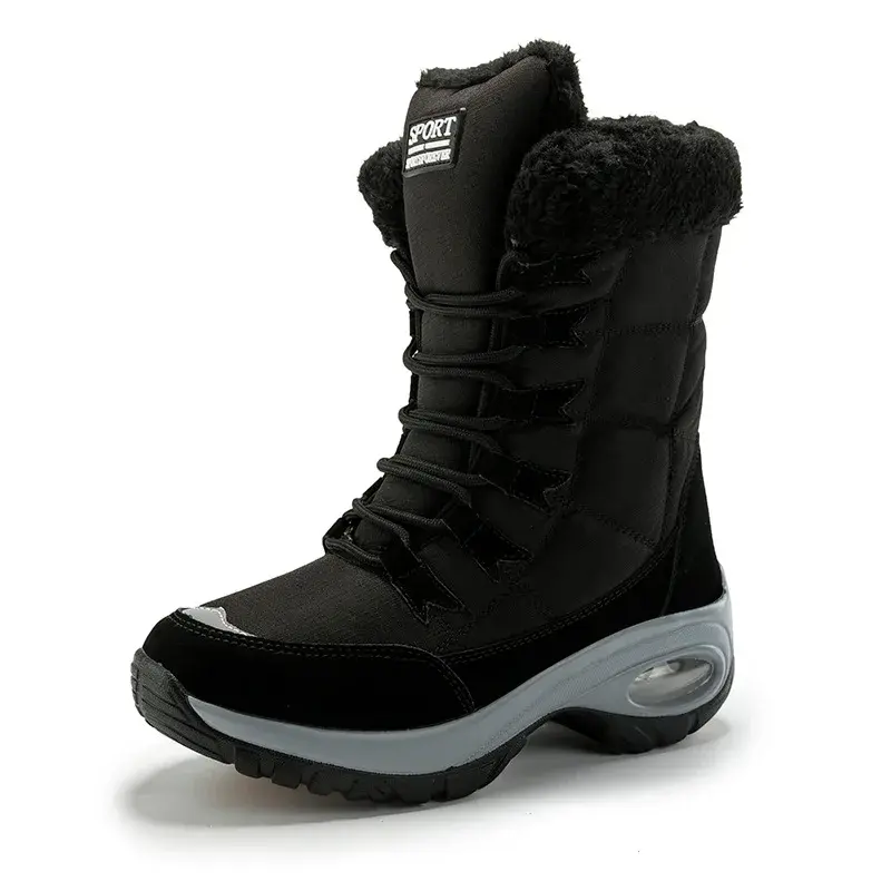 2025 Women Boots High Quality Warm Snow Lace-up Comfortable Ankle Outdoor Waterproof Hiking Boots Size 36-42