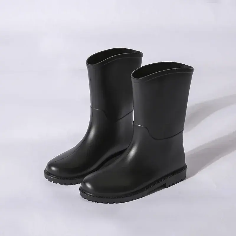 Women's Shoes  Anti Slip Rain Boots Fashion Printing Waterproof Wear-resistant Rubber Shoes Warm Comfortable Ankle Boots