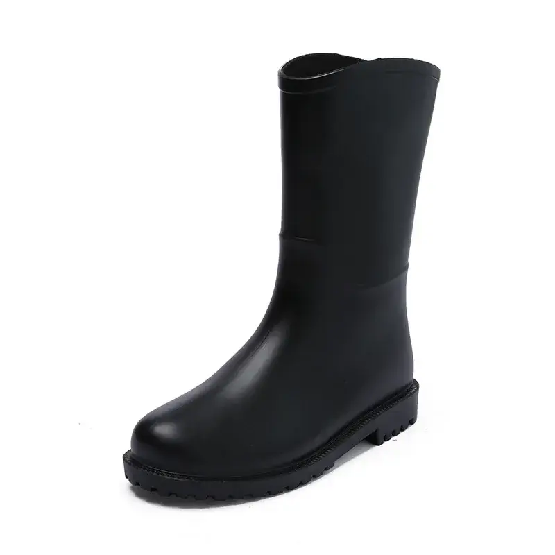 Women's Shoes  Anti Slip Rain Boots Fashion Printing Waterproof Wear-resistant Rubber Shoes Warm Comfortable Ankle Boots