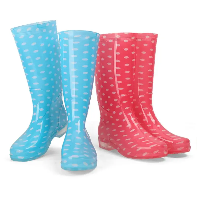 Women's Galoshes Floral Print Rain Boots Women Waterproof Work Garden Water Shoes Ladies Non-slip Rubber Boot High Rain Shoes