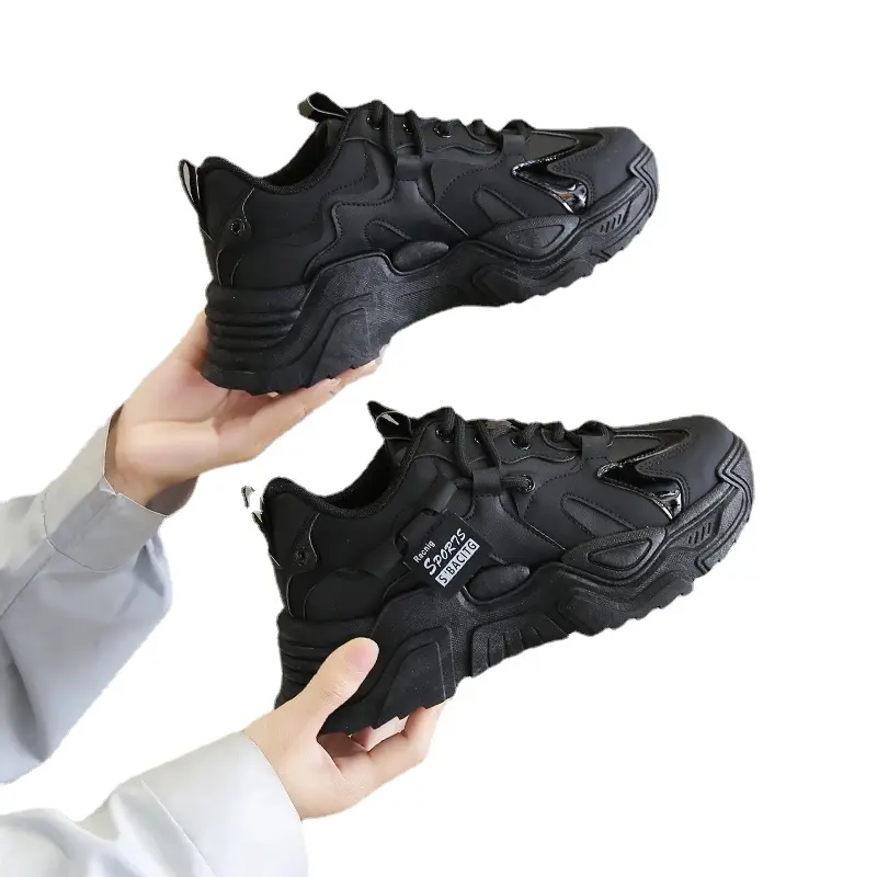 Fashion Platform Shoes for Women's Outdoor Lace-up Casual Shoes Breathable Chunky Sneakers Women Non Slip Zapatillas Mujer