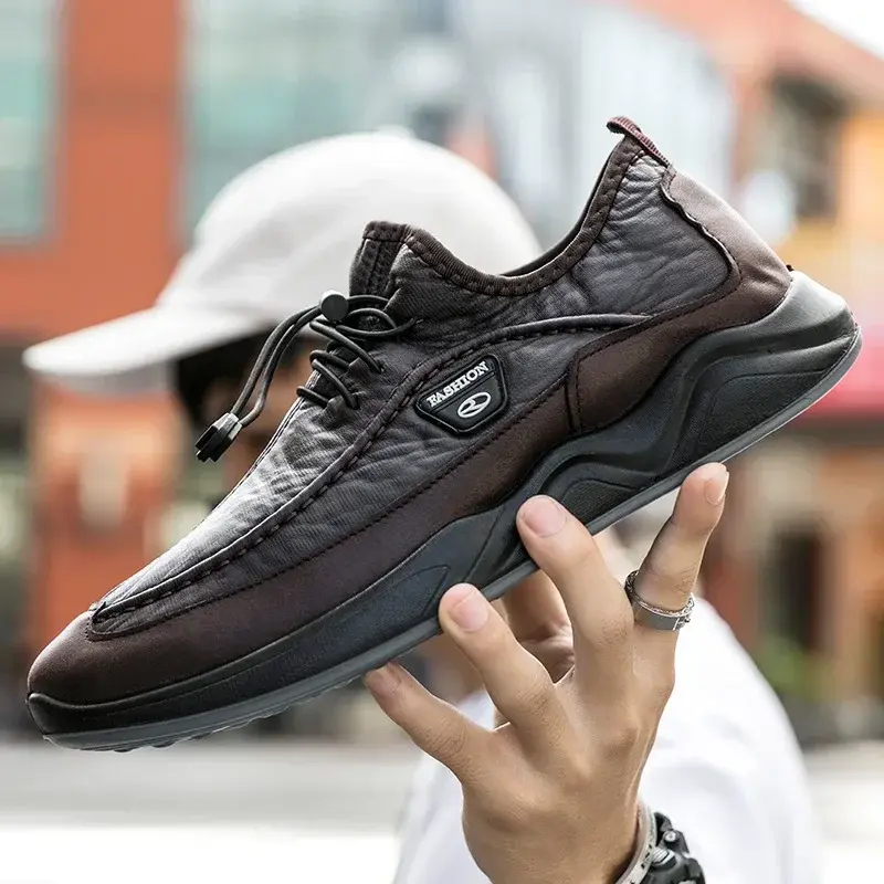 Brand Winter Men's Boots Microfiber Leather Snow Boots Man Plush Warm Causal Shoe Waterproof Men Boots Male Sneakers 2024