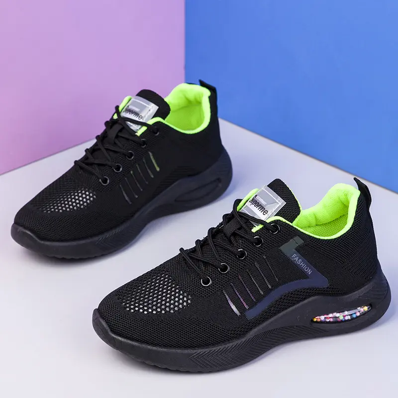 Women Air Cushion Sport Shoes Fashion Platform Sneakers Ladies 2023 New Spring Autumn Flats Running Shoes Sneakers Walking Shoes
