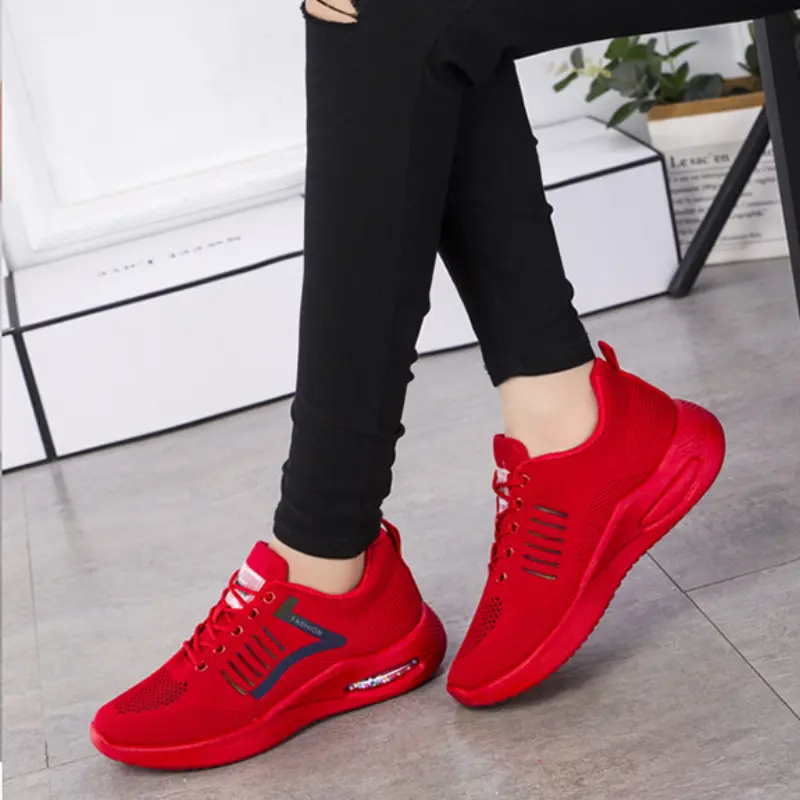 Women Air Cushion Sport Shoes Fashion Platform Sneakers Ladies 2023 New Spring Autumn Flats Running Shoes Sneakers Walking Shoes