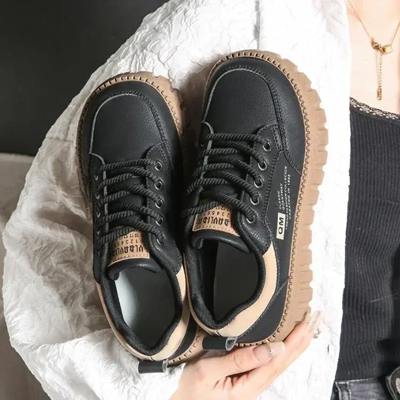 Little White Shoes 2024 Spring/Summer New Women's Casual Versatile Thick Sole Elevated Woman Shoes Student Shoes