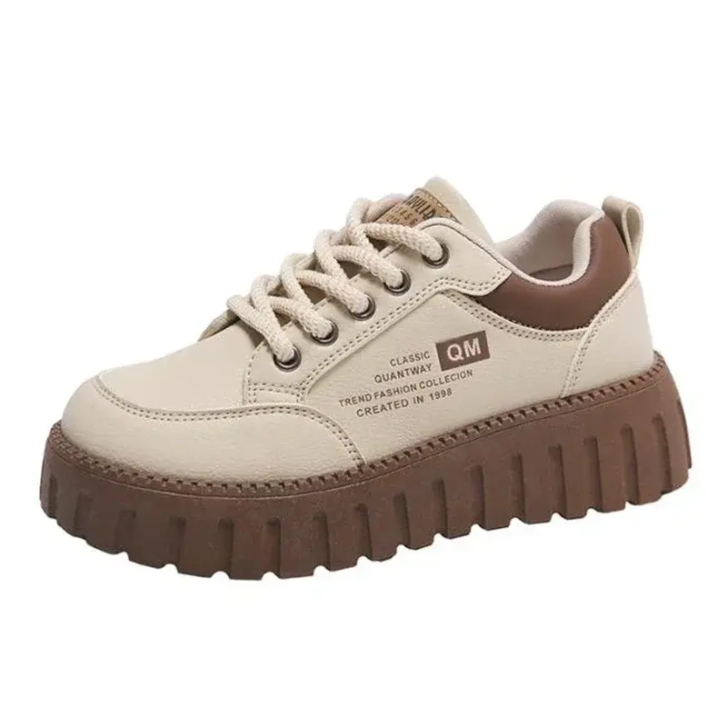 Little White Shoes 2024 Spring/Summer New Women's Casual Versatile Thick Sole Elevated Woman Shoes Student Shoes