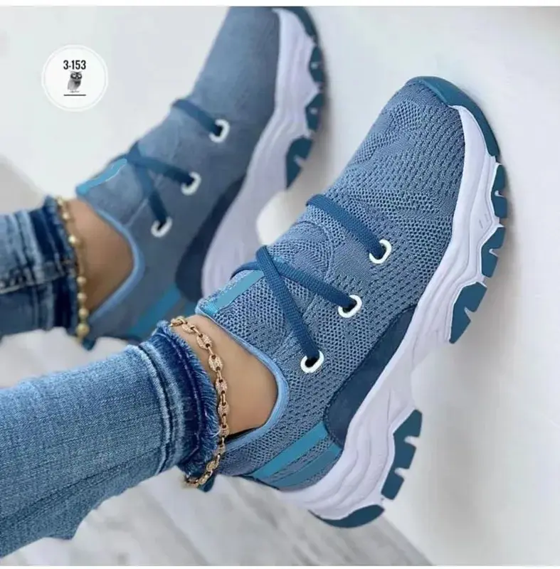 Women's Sneakers Platform Casual Lace Up Sport Design Vulcanized Shoes Fashion Tennis Women Shoes Zapatillas MujerSneakers
