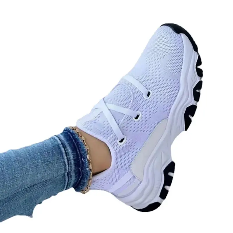Women's Sneakers Platform Casual Lace Up Sport Design Vulcanized Shoes Fashion Tennis Women Shoes Zapatillas MujerSneakers