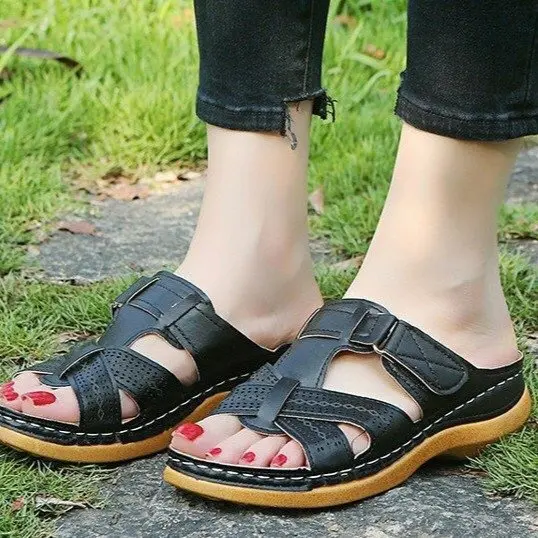 Women Slippers Female Wedges Slippers  Summer New Fashion Luxury Peep Toe Outdoor Beach Platform Slippers Sandalias De Mujer
