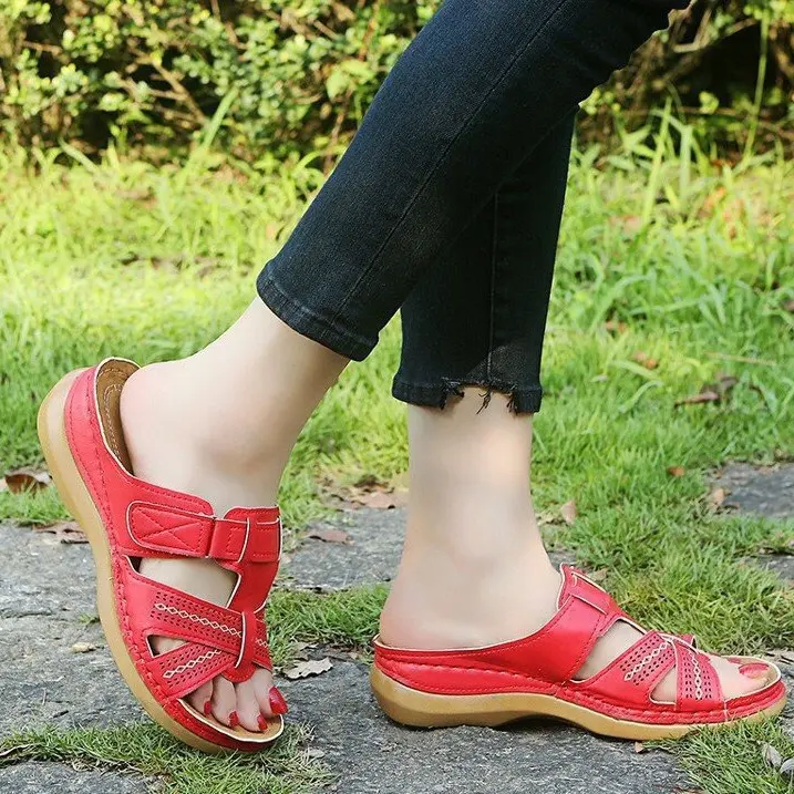Women Slippers Female Wedges Slippers  Summer New Fashion Luxury Peep Toe Outdoor Beach Platform Slippers Sandalias De Mujer
