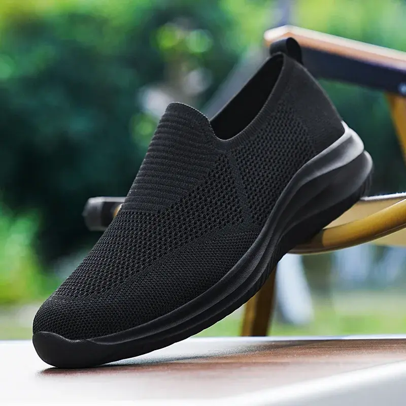 Men's Vulcanized Shoes Fashion Breathable Outdoor Mesh Casual Sneakers Lightweight Comfortable Men Tenis Masculino Walking Shoes