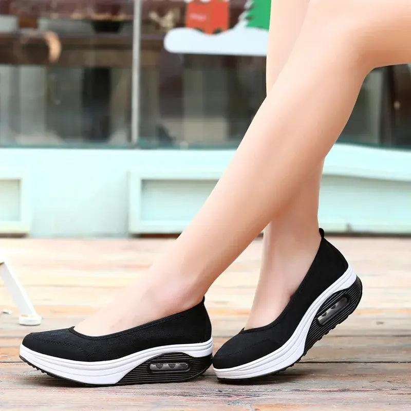 2025Women Shoes Heels Sneakers Vulcanized Shoes Platform Shoes Casual Zapatos Mujer Slip on Spring Autumn Chaussure Femme