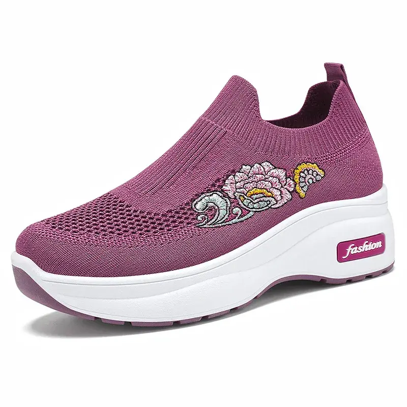 ladies shoes，sneakers for women，women's shoes summer2025，Thick Bottom Wedge Heel Breathable sale shoes