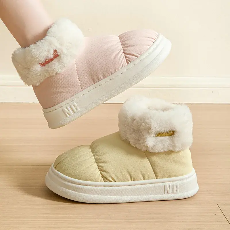 Winter women man boots snow boot plush waterproof platform cotton shoes plush warm indoor new comfort anti slip ankle boots