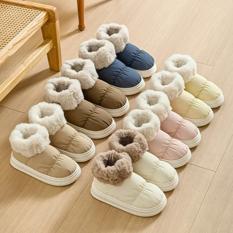 Winter women man boots snow boot plush waterproof platform cotton shoes plush warm indoor new comfort anti slip ankle boots
