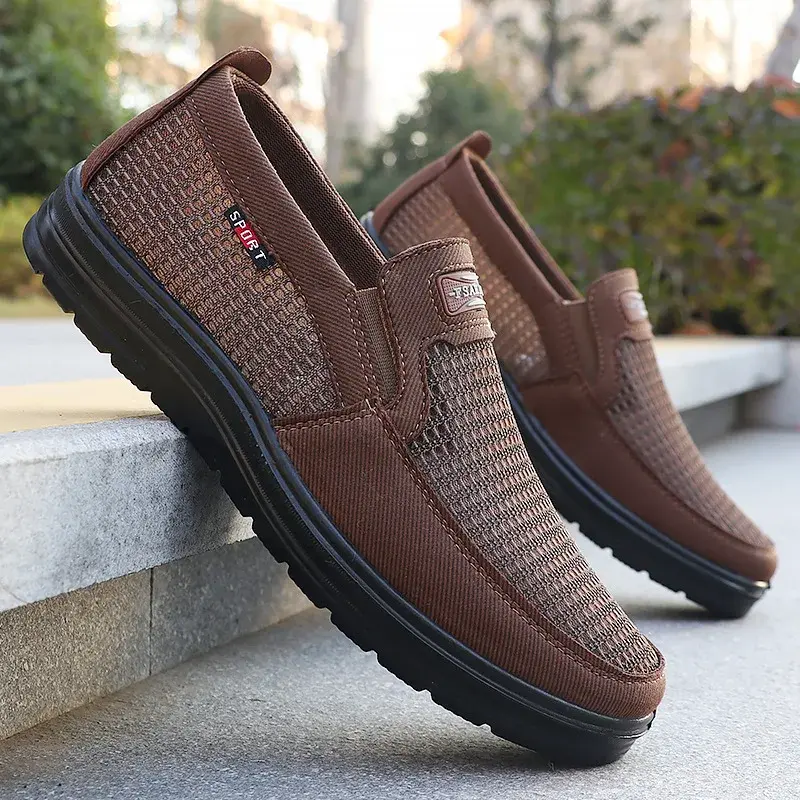 Lightweight Men Casual Shoes Canvas Shoes Wear-resistance Non-slip Mens Loafers Breathable Comfort Driving Shoes Zapato Hombre