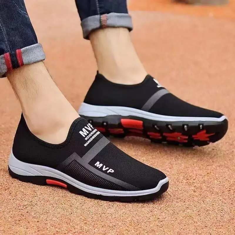Slip on Mesh Men Shoes Lightweight Sneakers Men Fashion Casual Walking Shoes Breathable Slip on Mens Loafers Zapatillas Hombre