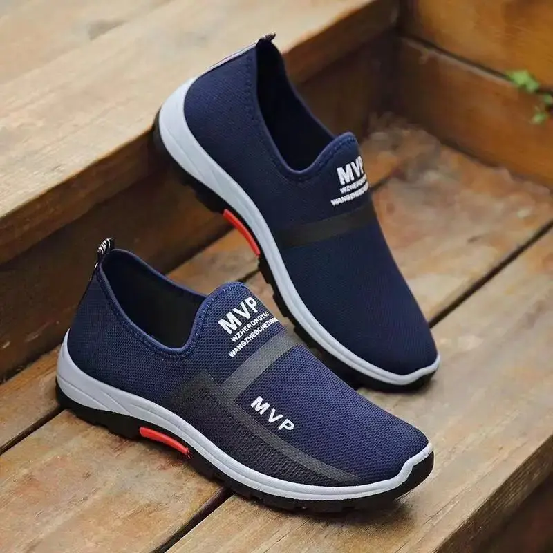 Slip on Mesh Men Shoes Lightweight Sneakers Men Fashion Casual Walking Shoes Breathable Slip on Mens Loafers Zapatillas Hombre