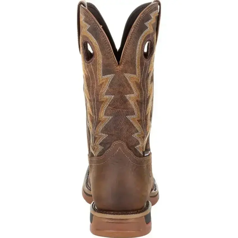 Men Boots Autumn Winter Men's Short Boots Embroidered Low Heel Square Headed  Boots 2024