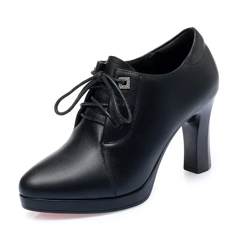 2022 women fashion high quality short ankle boots lady classic brown spring & autumn high heel boots