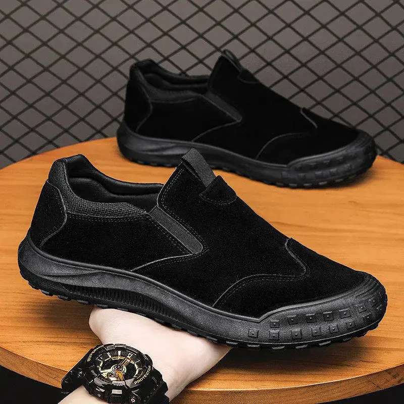 Men's Retro Lightweight Work Shoes Fashion Outdoor Anti Slip Waterproof Wear Resistant Sports Shoes Casual Shoes Travel