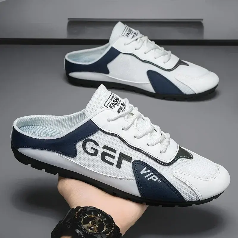 Men's Fashion Soft-soled Half Slippers Summer Men Trendy Bottom Casual Shoes Soft Sole Support Shoes Sneakers Zapatos De Hombre