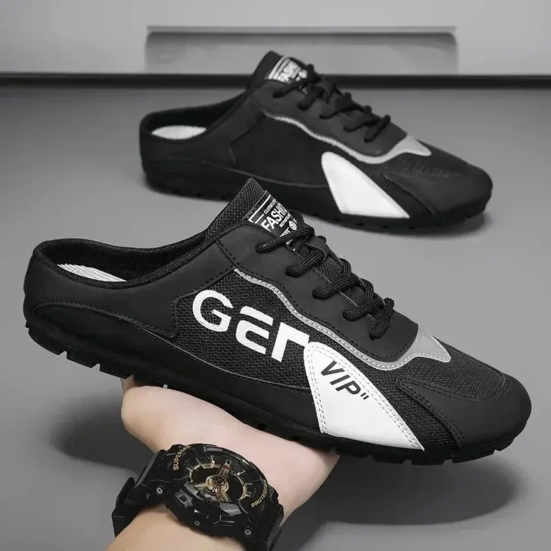 Men's Fashion Soft-soled Half Slippers Summer Men Trendy Bottom Casual Shoes Soft Sole Support Shoes Sneakers Zapatos De Hombre