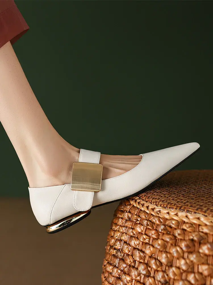 Women Nature Suede High Thick Heels SmallHut Black Apricot Square Toe Pumps Elegant Lady Metal Decoration Shoes 2025