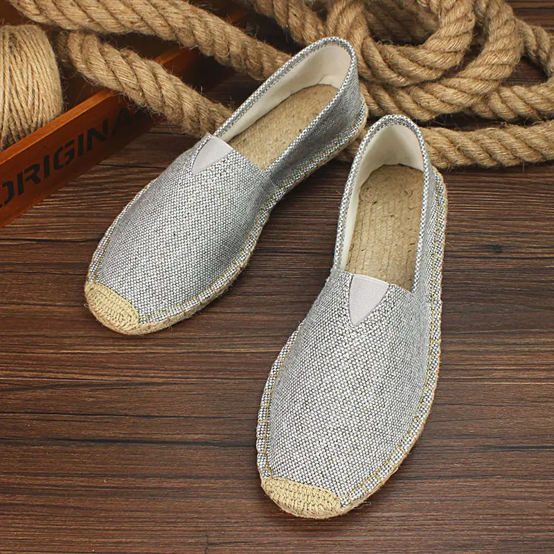 2022 Autumn Linen Men Canvas Shoes Loafers Summer Breathable Men's Casual Shoes Slip-On Old Beijing Cloth Shoes Male Flats