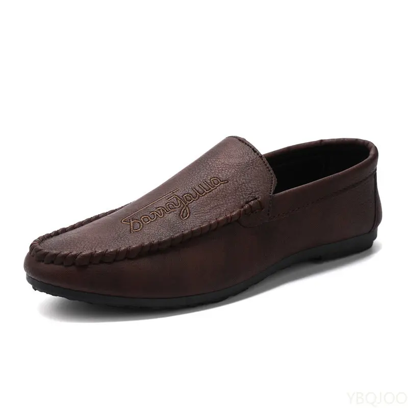2022 Spring Summer NEW Men's Loafers Comfortable Flat Casual Shoes Men Breathable Moccasins Slip-On Soft Leather Driving Shoes