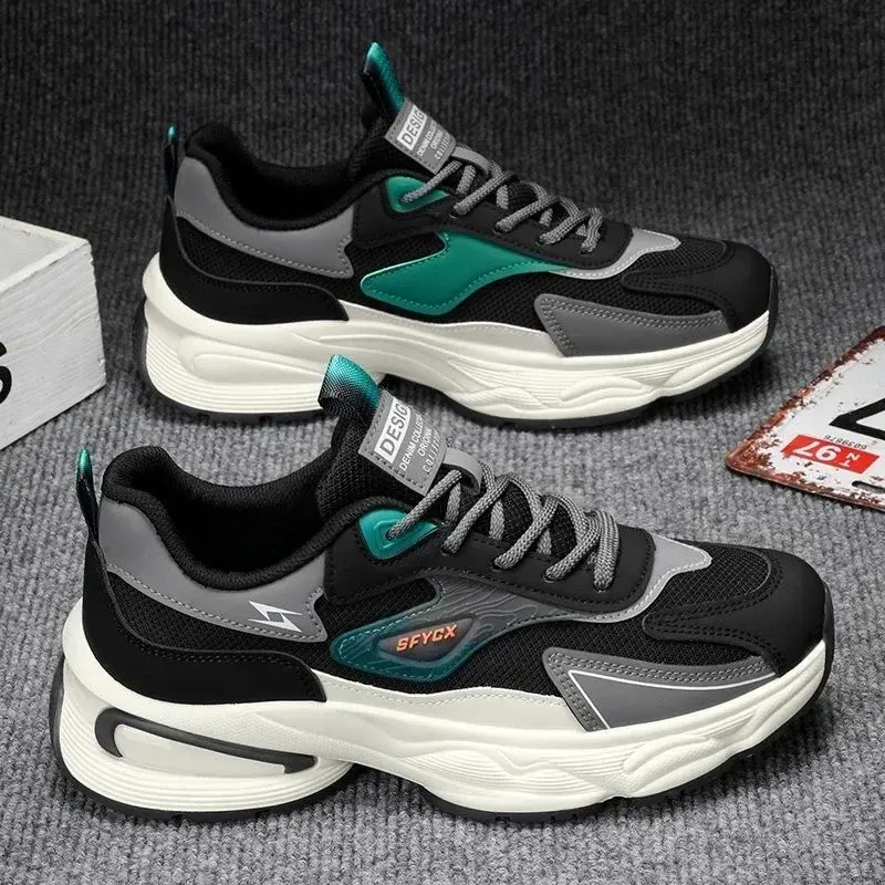 Men Casual Sneakers Fashion Breathable Mesh Thick Sole Sports Casual Shoes Mens Trend Anti-Slip Running Shoe Zapatillas Hombre