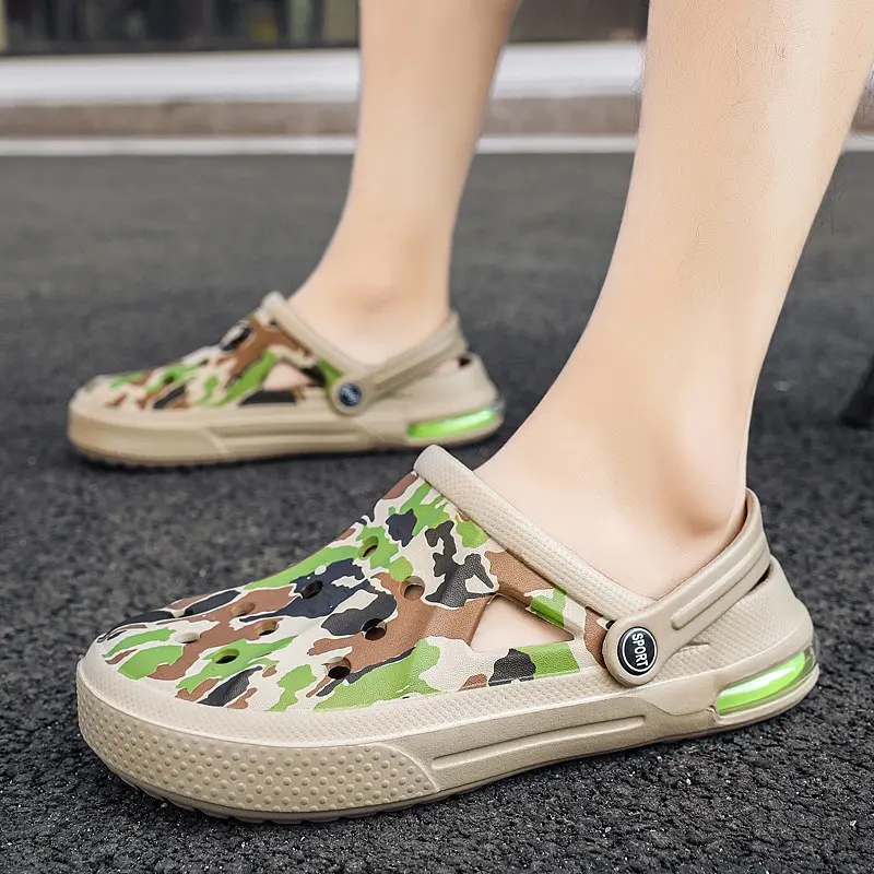Sandals Hole Shoes Beach Sandals Home Slippers Camouflage Summer Men and Women Casual Garden Shoes 2021