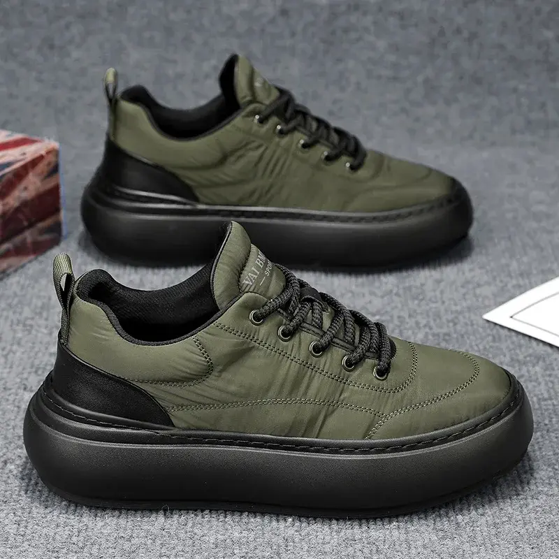 Men's Winter Cotton Shoes Anti Slip Comfortable Wear Resistant Work Snow Shoes Outdoor Thick Sole Sports Casual Shoes