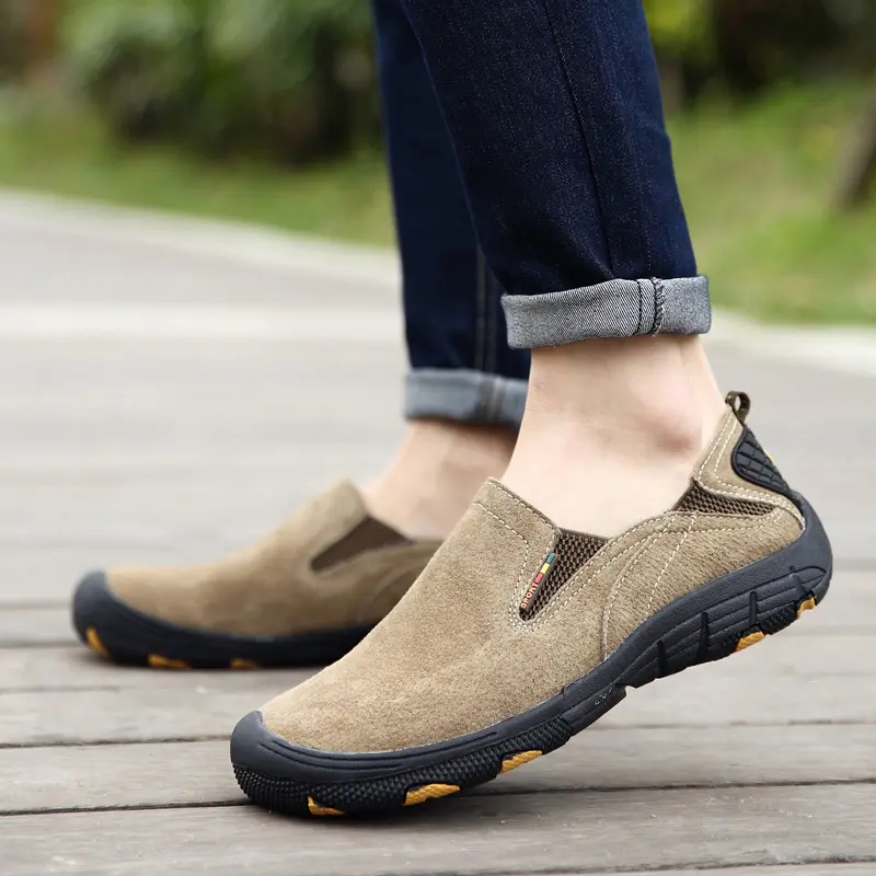 Men Casual Sneakers Leather Men Loafers No-slip Shoes Men Driving Shoes Hot Sale Moccasins Handmade Breathable Walking Footwear