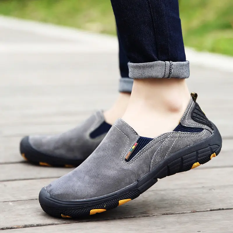 Men Casual Sneakers Leather Men Loafers No-slip Shoes Men Driving Shoes Hot Sale Moccasins Handmade Breathable Walking Footwear